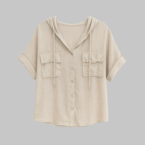 Camisa bolsillos con capucha