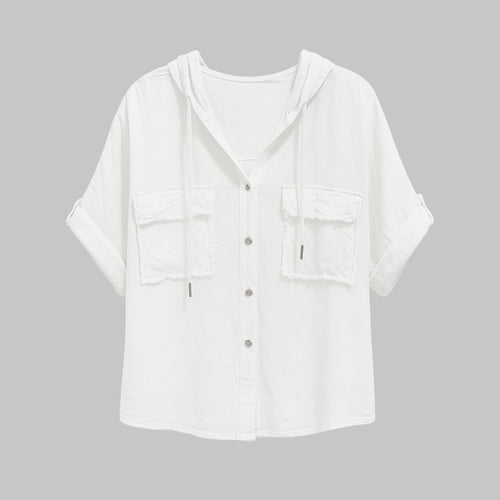 Camisa bolsillos con capucha
