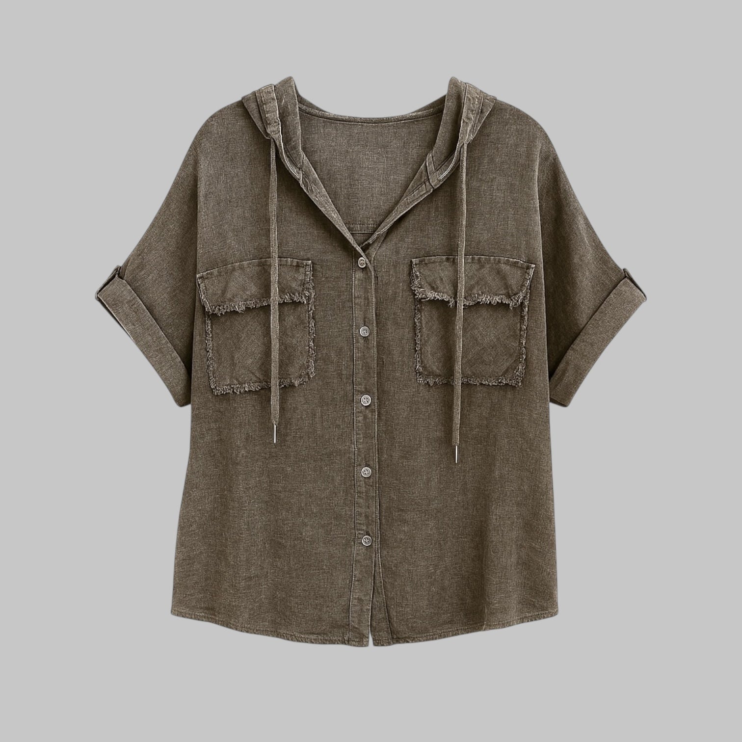 Camisa bolsillos con capucha